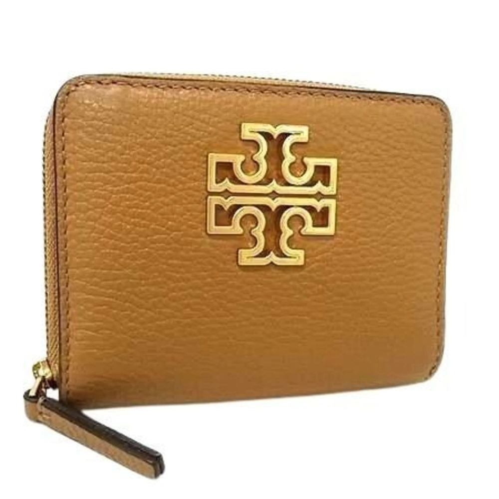 TORY BURCH Britten Brown Leather Bi-fold Wallet for Women